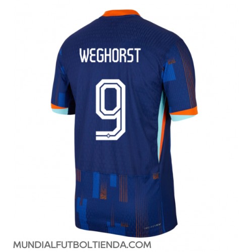 Camiseta Países Bajos Wout Weghorst #9 Segunda Equipación Replica Eurocopa 2024 mangas cortas